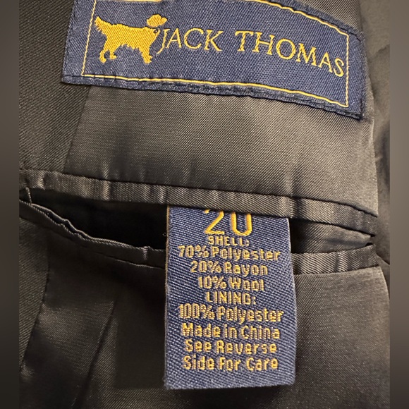 Jack Thomas, Boy’s (Young Man’s) Size 20, Navy Blue Blazer, Like New!! - Picture 9 of 14